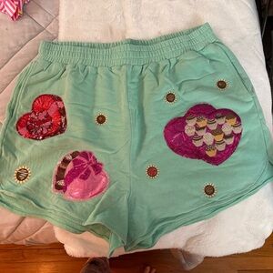 Queen of Sparkles Valentine’s Day Shorts XXL